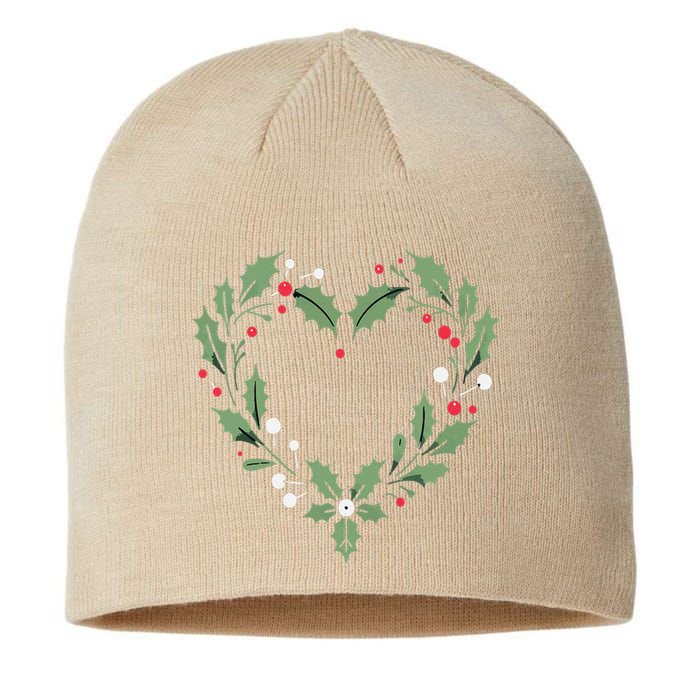 Festive Holly Heart Christmas Decoration Sustainable Beanie