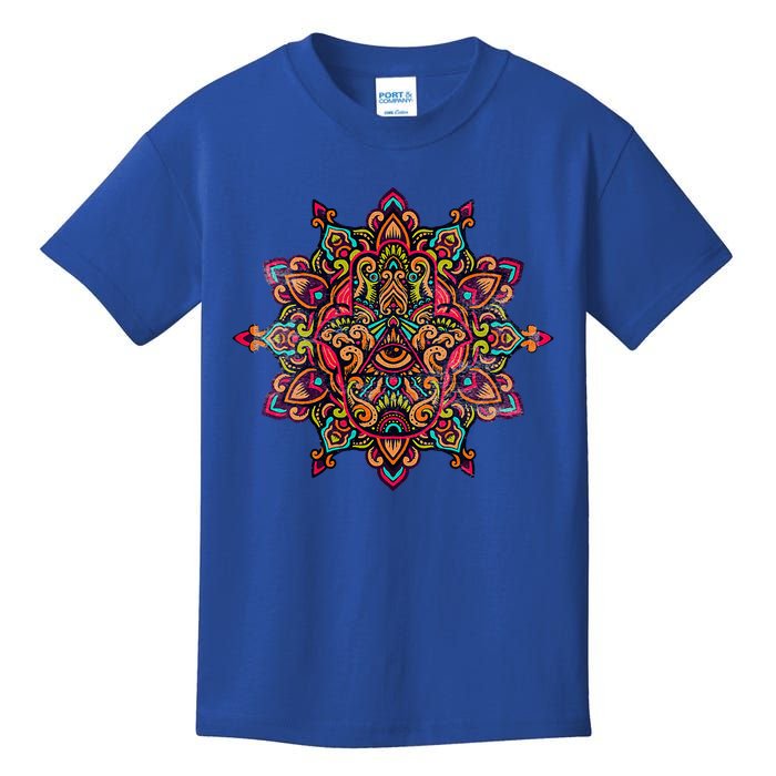 Fatima Hand Hamsa Mandala Tee Pilates Yoga Lover Kids T-Shirt