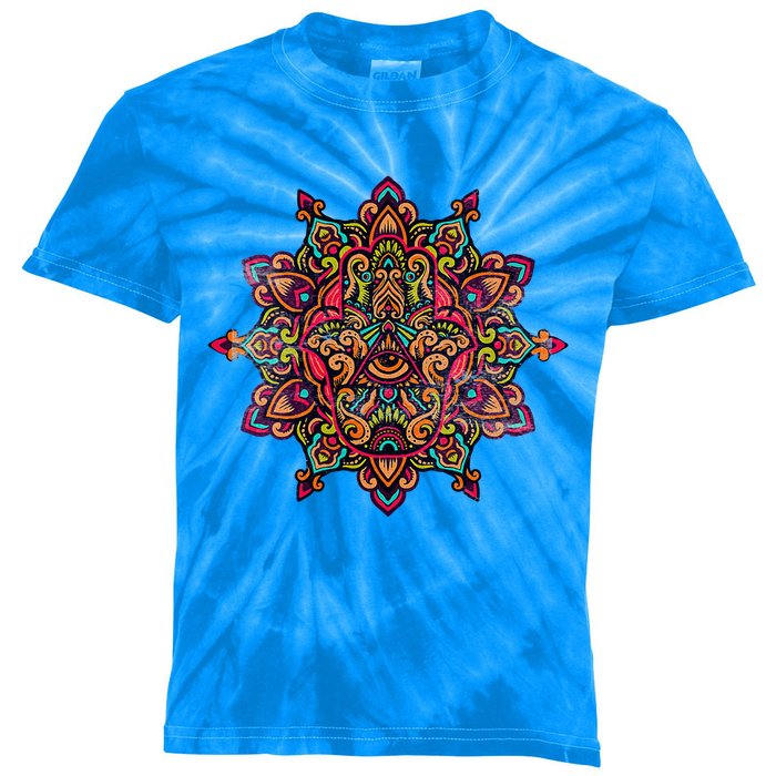 Fatima Hand Hamsa Mandala Tee Pilates Yoga Lover Kids Tie-Dye T-Shirt