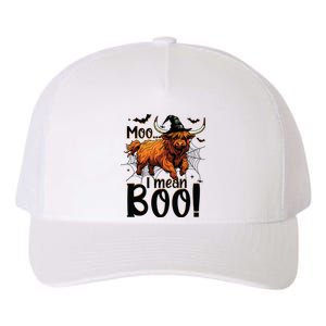 Funny Halloween Highland Cow Spooky Design Scary Farmer Yupoong Adult 5-Panel Trucker Hat