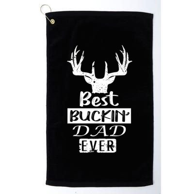 Funny Hunting Hunter Gift Best Buckin Dad Ever Gift Golf Towel
