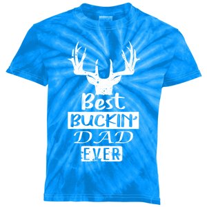 Funny Hunting Hunter Gift Best Buckin Dad Ever Gift Kids Tie-Dye T-Shirt