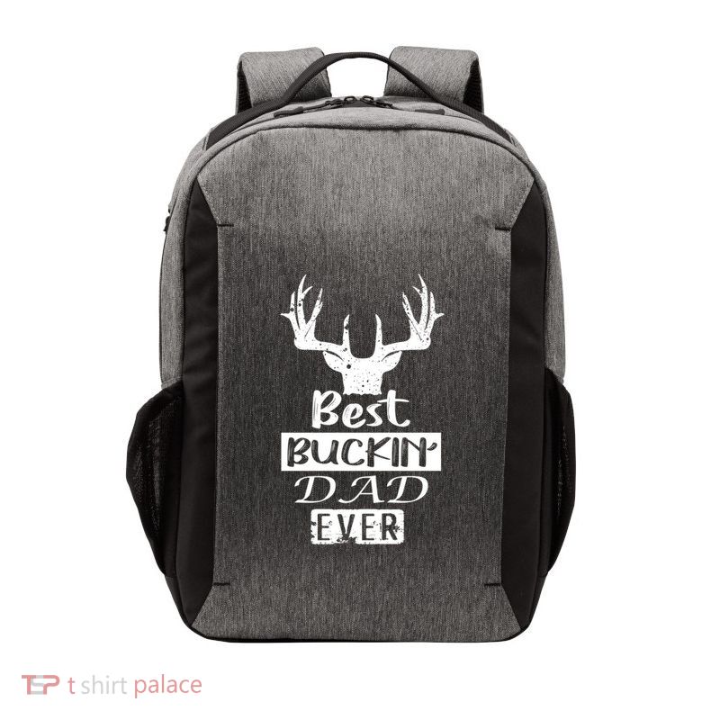 Funny Hunting Hunter Gift Best Buckin Dad Ever Gift Vector Backpack
