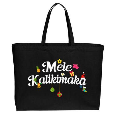 Festive Hawaiian Holiday Celebration Cotton Canvas Jumbo Tote