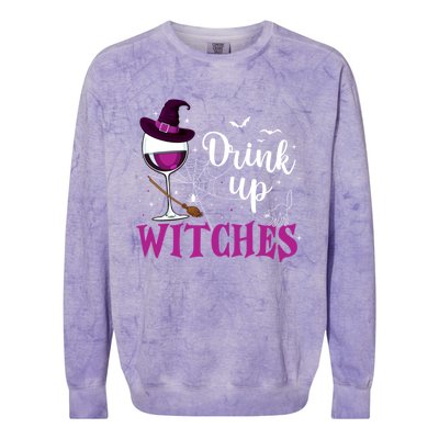 Funny Halloween Hat Up Witches Funny Up Witches Gift Colorblast Crewneck Sweatshirt