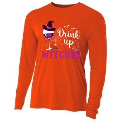 Funny Halloween Hat Up Witches Funny Up Witches Gift Cooling Performance Long Sleeve Crew