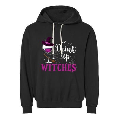 Funny Halloween Hat Up Witches Funny Up Witches Gift Garment-Dyed Fleece Hoodie