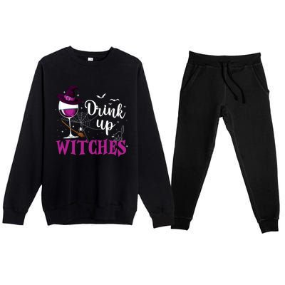 Funny Halloween Hat Up Witches Funny Up Witches Gift Premium Crewneck Sweatsuit Set