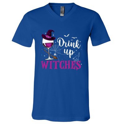 Funny Halloween Hat Up Witches Funny Up Witches Gift V-Neck T-Shirt