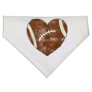 Football Heart I Love Football Red USA-Made Doggie Bandana