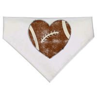 Football Heart I Love Football Red USA-Made Doggie Bandana