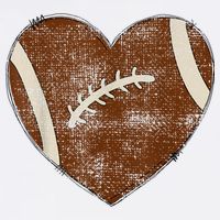 Football Heart I Love Football Red T-Shirt