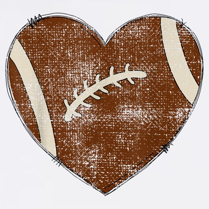 Football Heart I Love Football Red T-Shirt