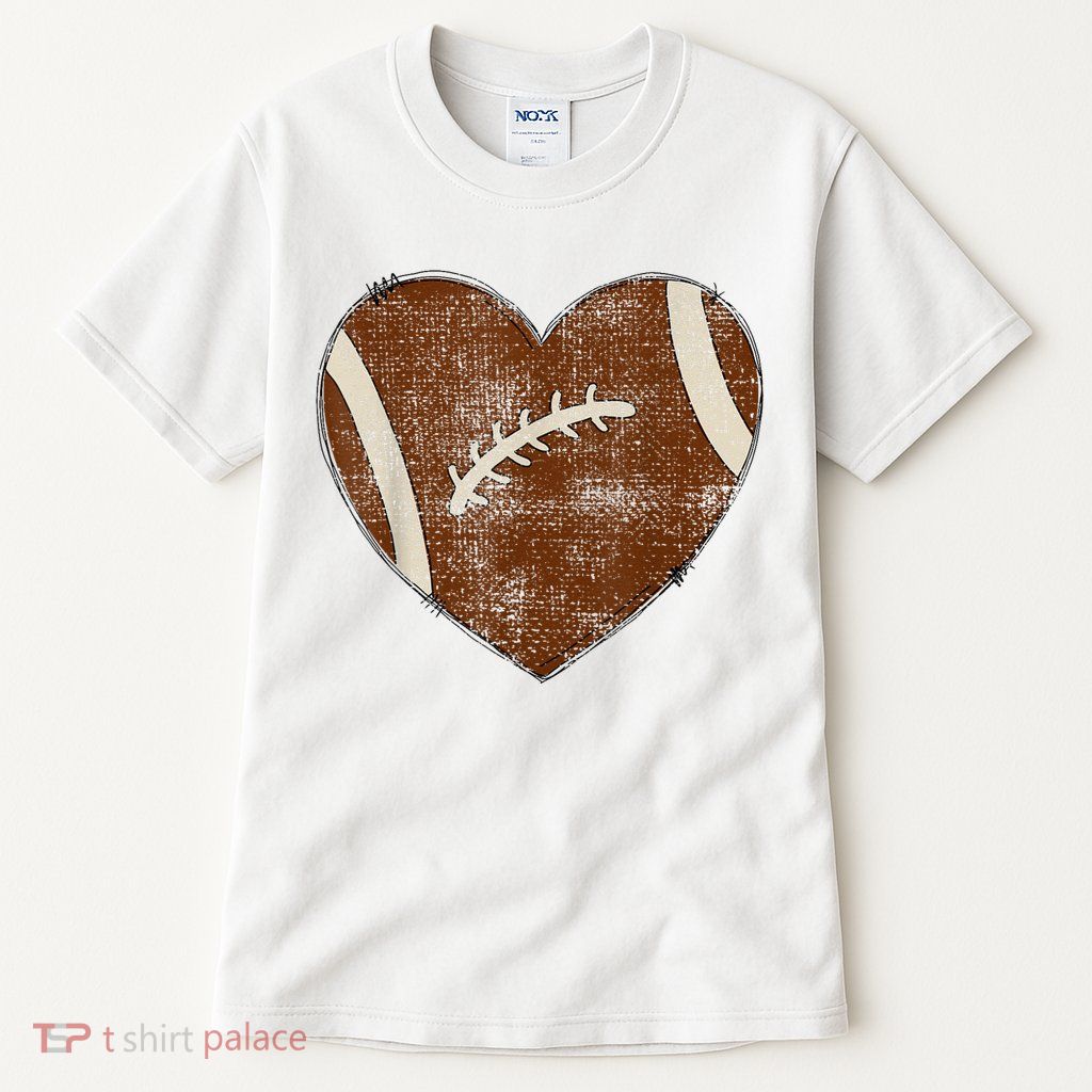 Football Heart I Love Football Red Tall T-Shirt