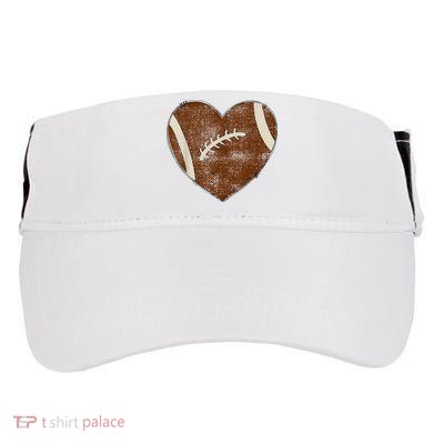 Football Heart I Love Football Red Adult Drive Performance Visor