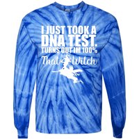 Funny Halloween Im 100% Percent That Witch Gift Tie-Dye Long Sleeve Shirt