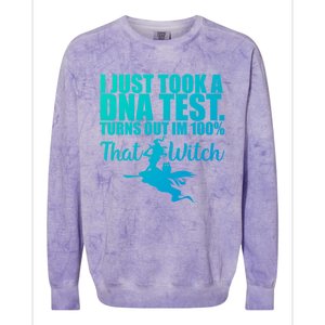 Funny Halloween Im 100% Percent That Witch Gift Colorblast Crewneck Sweatshirt