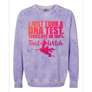 Funny Halloween Im 100% Percent That Witch Gift Colorblast Crewneck Sweatshirt