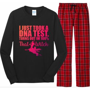 Funny Halloween Im 100% Percent That Witch Gift Long Sleeve Pajama Set