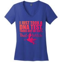 Funny Halloween Im 100% Percent That Witch Gift Women's V-Neck T-Shirt