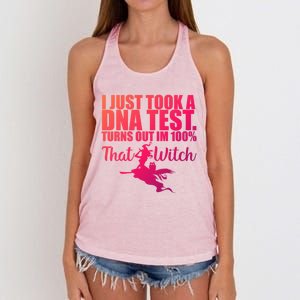 Funny Halloween Im 100% Percent That Witch Gift Women's Knotted Racerback Tank