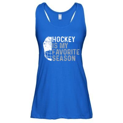 Funny Hockey Is My Favorite Season Ice Hockey Player Fan Gift Ladies Essential Flowy Tank