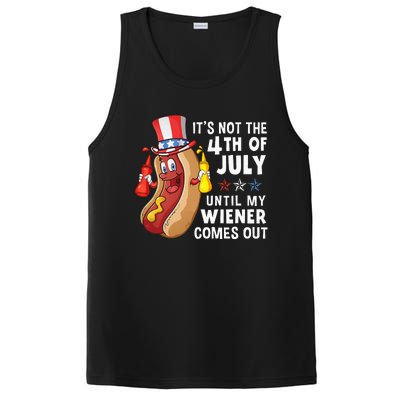 Funny Hotdog Its Not 4th Of July Until My Wiener Comes Out PosiCharge Competitor Tank