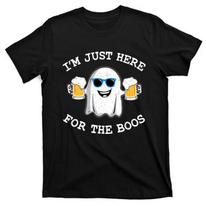 Funny Halloween  IM Just Here For The Boos Costume T-Shirt