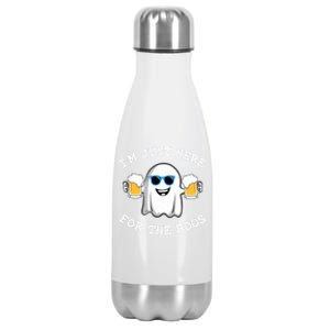 Funny Halloween  IM Just Here For The Boos Costume Stainless Steel Insulated Water Bottle