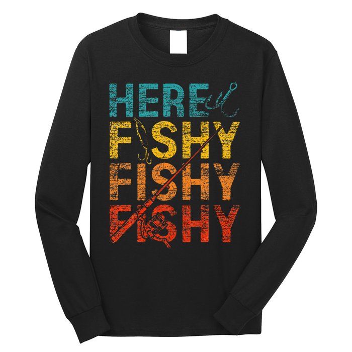 funny Happiness is A Big Fish And A Witness Fishing Long Sleeve Shirt