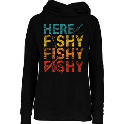 funny Happiness is A Big Fish And A Witness Fishing Womens Funnel Neck Pullover Hood