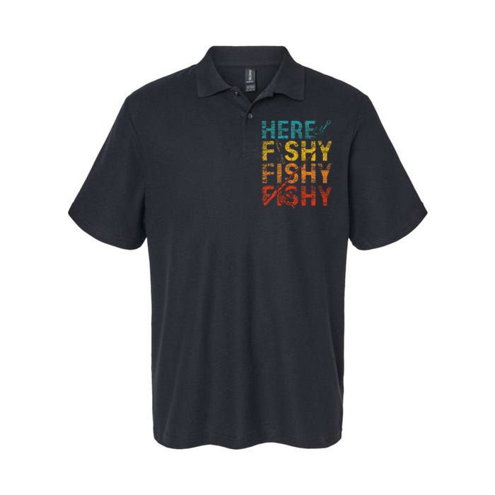 funny Happiness is A Big Fish And A Witness Fishing Softstyle Adult Sport Polo