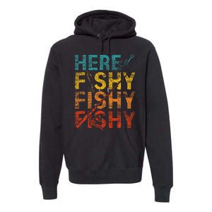 funny Happiness is A Big Fish And A Witness Fishing Premium Hoodie