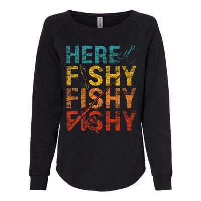 funny Happiness is A Big Fish And A Witness Fishing Womens California Wash Sweatshirt