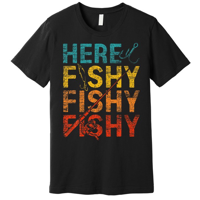 funny Happiness is A Big Fish And A Witness Fishing Premium T-Shirt