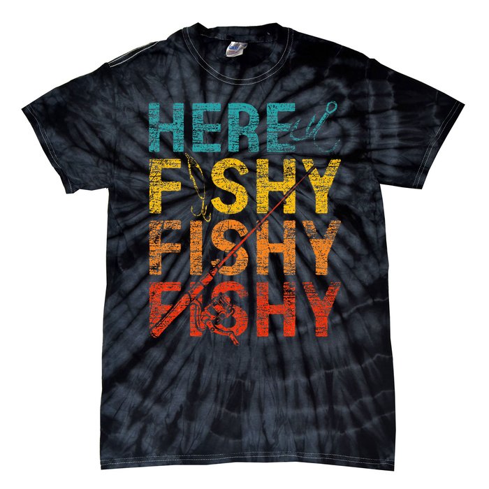 funny Happiness is A Big Fish And A Witness Fishing Tie-Dye T-Shirt