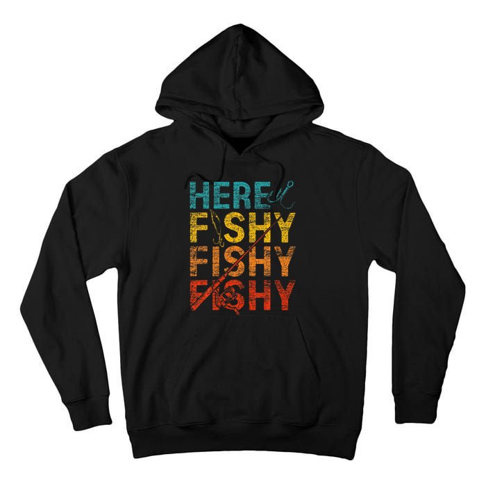 funny Happiness is A Big Fish And A Witness Fishing Tall Hoodie