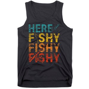 funny Happiness is A Big Fish And A Witness Fishing Tank Top