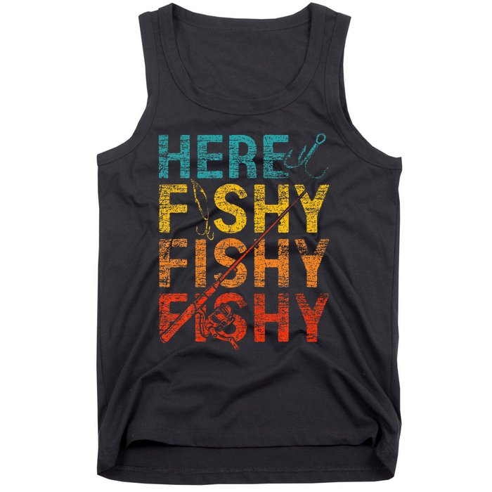 funny Happiness is A Big Fish And A Witness Fishing Tank Top