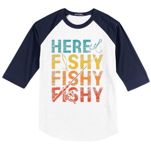 funny Happiness is A Big Fish And A Witness Fishing Baseball Sleeve Shirt