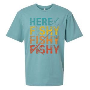 funny Happiness is A Big Fish And A Witness Fishing Sueded Cloud Jersey T-Shirt