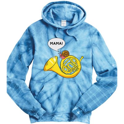 French Horn I Snail Pun Orchestra Marching Band Tie Dye Hoodie