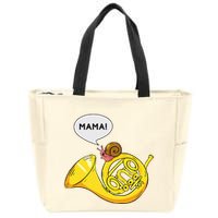 French Horn I Snail Pun Orchestra Marching Band Zip Tote Bag