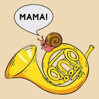 French Horn I Snail Pun Orchestra Marching Band Zip Tote Bag
