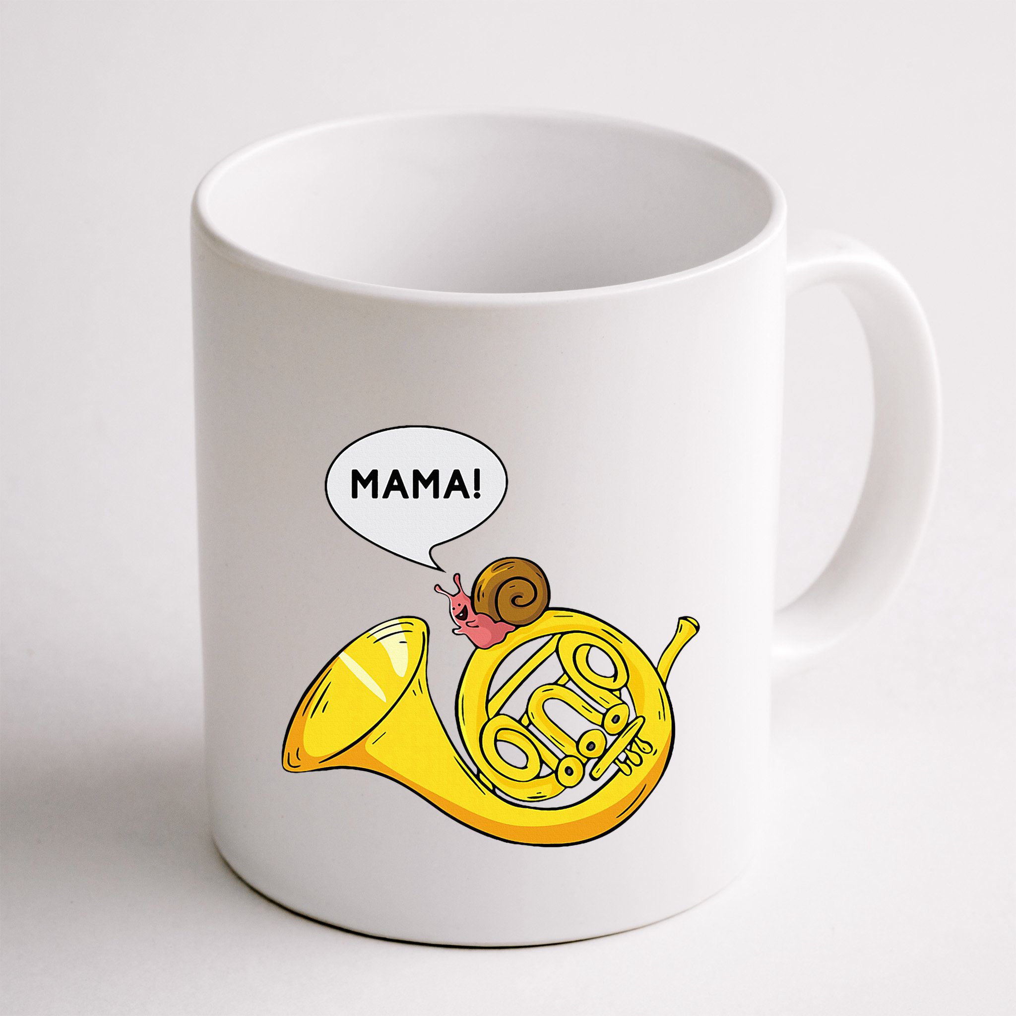 French Horn I Snail Pun Orchestra Marching Band Mug