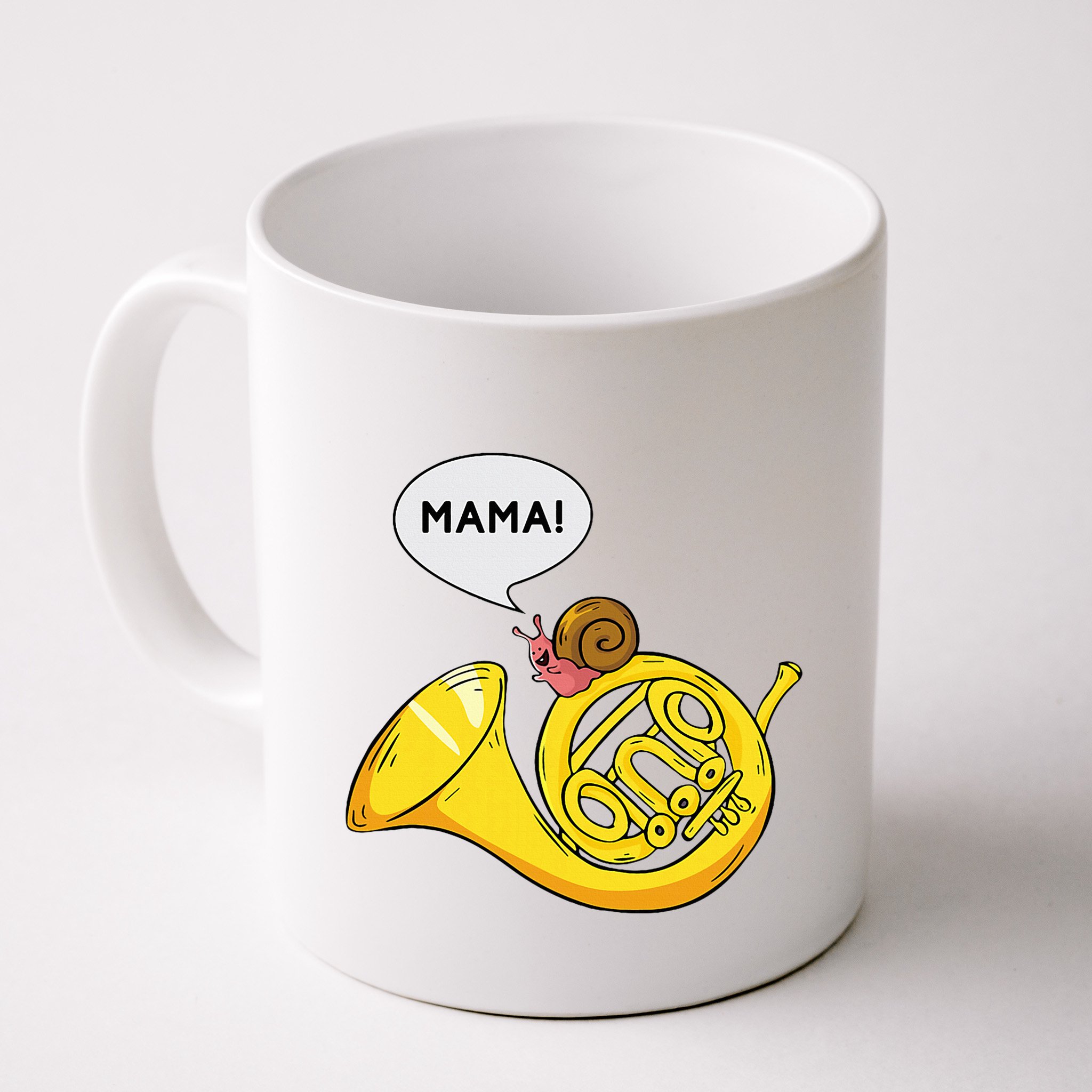 French Horn I Snail Pun Orchestra Marching Band Mug