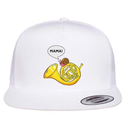 French Horn I Snail Pun Orchestra Marching Band Flatbill Hat