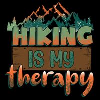 Funny Hiking Is My Therapy Camping Mountain Love Gift Zip Tote Bag