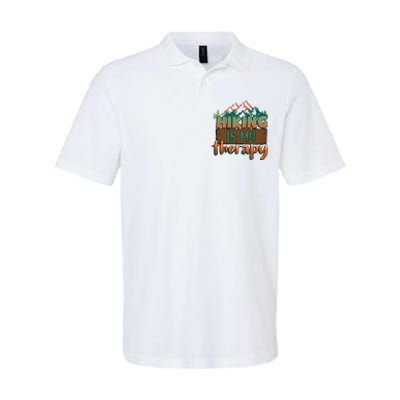 Funny Hiking Is My Therapy Camping Mountain Love Gift Softstyle Adult Sport Polo