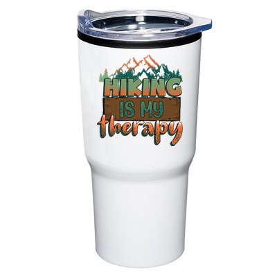 Funny Hiking Is My Therapy Camping Mountain Love Gift Tumbler
